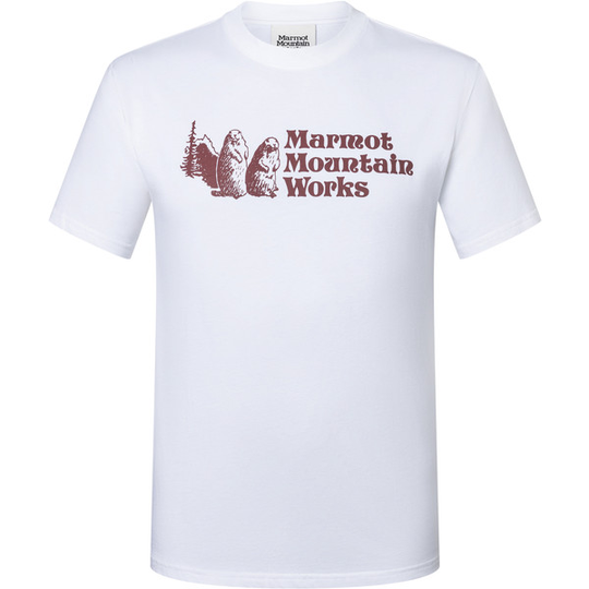 Marmot Mmw Heavyweight Tee Ss - White - Miehet - S - Partioaitta