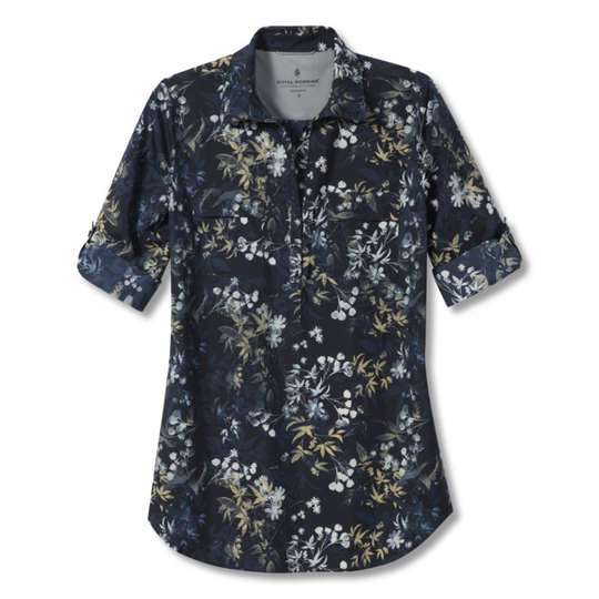 Royal Robbins Expedition Iitunic Print - Navy Zephyr Pt - Naiset - L - Partioaitta