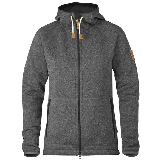 Fjällräven Övik Fleece Hoodie W - Dark Grey - Naiset - L - Partioaitta