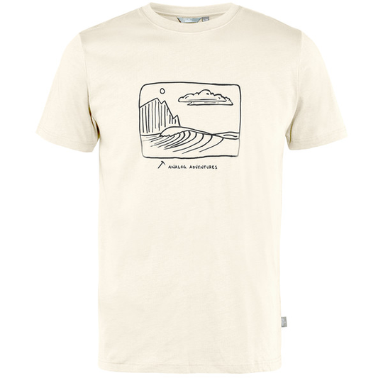 Tierra Organic Cotton Tee Analog Adventures M - Off White - Miehet - M - Partioaitta