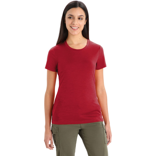 Icebreaker W Tech Lite Ii Ss Tee - Cherry - Naiset - S - Partioaitta