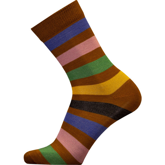 Sukkamestarit Merinovillasukat - Multiraita Kapea Fall Karam.ki - Unisex - 35-38 - Partioaitta
