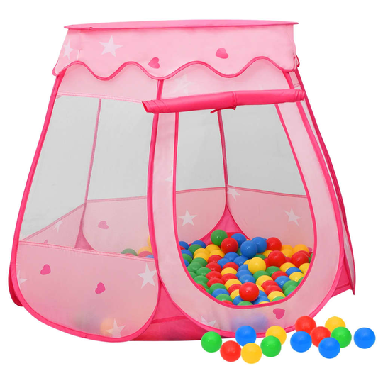 vidaXL Lasten leikkiteltta pinkki 102x102x82 cm
