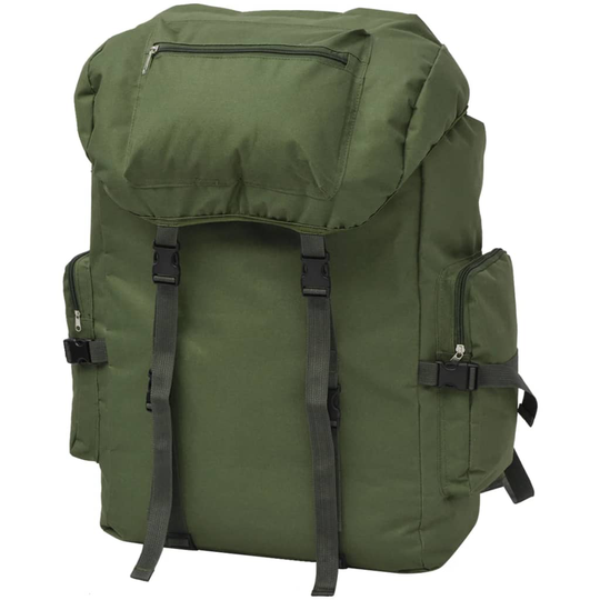 vidaXL Armeija-Tyylinen Reppu 65 L Vihreä