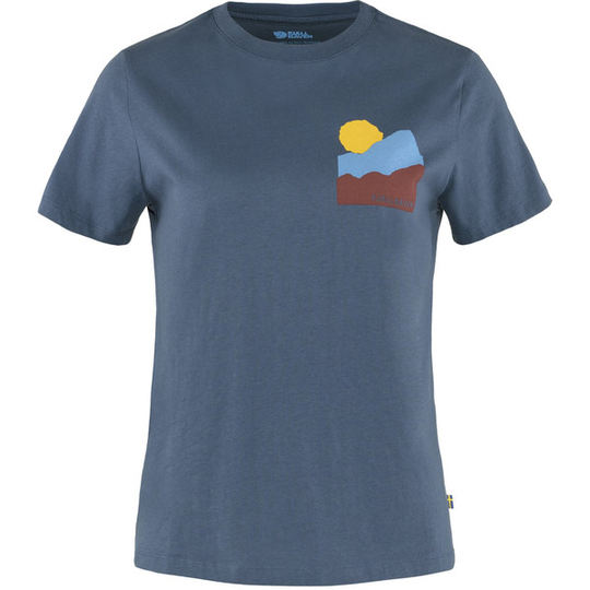 Fjällräven Nature T-shirt W - Indigo Blue - Naiset - L - Partioaitta