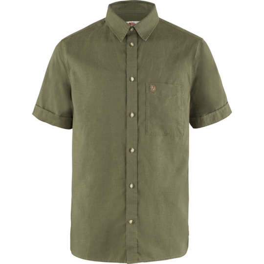 Fjällräven Övik Travel Shirt Ss M - Green - Miehet - L - Partioaitta