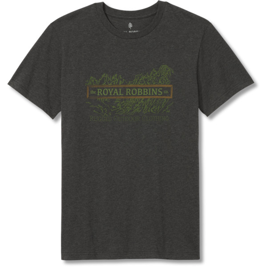 Royal Robbins Vintage Patch S/s - Charcoal Htr - Miehet - L - Partioaitta