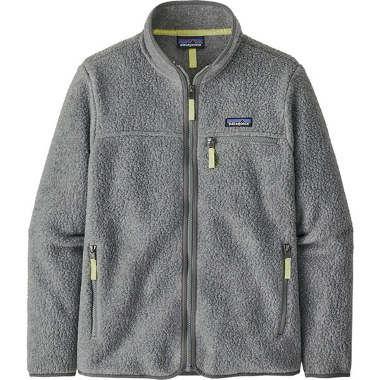 Patagonia W' S Retro Pile Jkt - Salt Grey W/jellyfish Yellow - Naiset - XS - Partioaitta