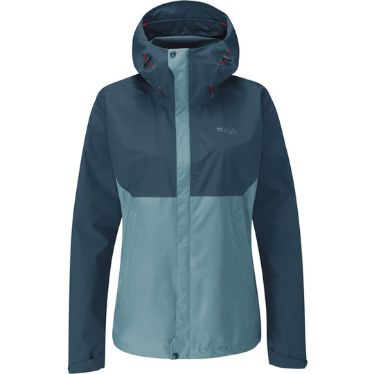 Rab Downpour Eco Jacket Wmns - Orion Blue/citadel - Naiset - 10 - Partioaitta