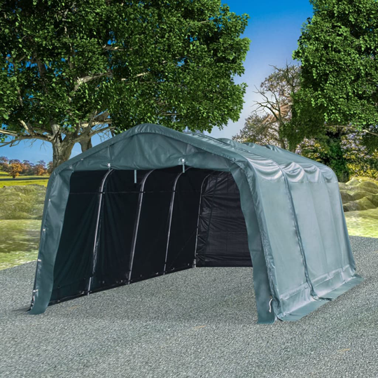 vidaXL Irrotettava karjateltta PVC 550 g/m² 3,3x6,4 m tummanvihreä