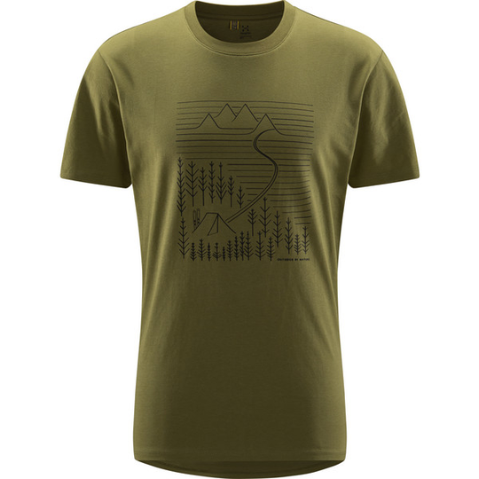 Haglöfs Camp Tee Men - Olive Green - Miehet - S - Partioaitta