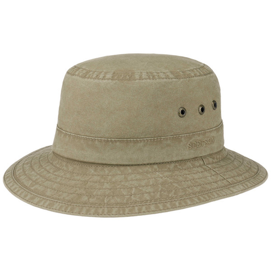 Stetson Bucket Delave Organic Cotton - Olive - Unisex - M - Partioaitta