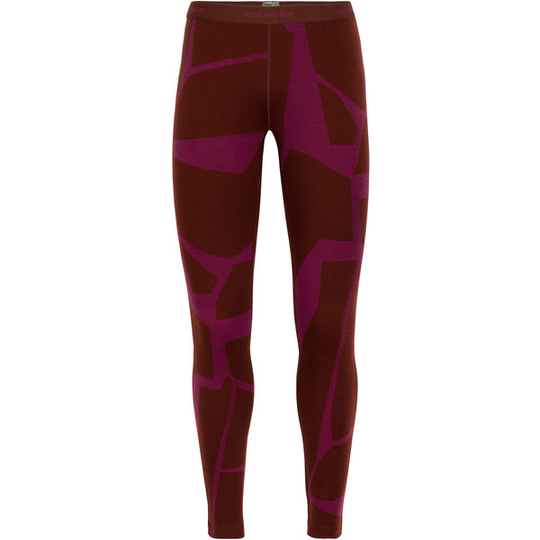 Icebreaker W 250 Vertex Leggings Landscapes - Esprsso/chrry/j - Naiset - S - Partioaitta