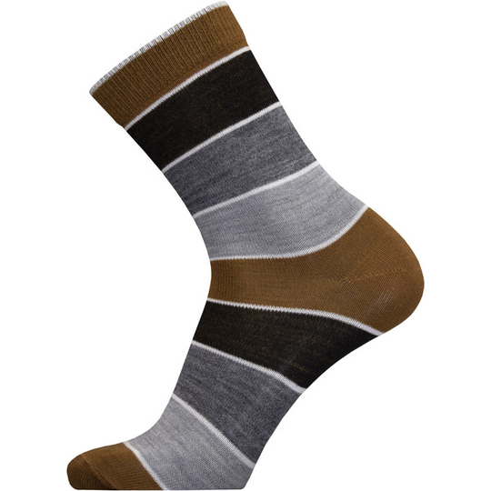 Sukkamestarit Merinovillasukat - Ohut Leveä Multi Harm-karamell - Unisex - 35-38 - Partioaitta