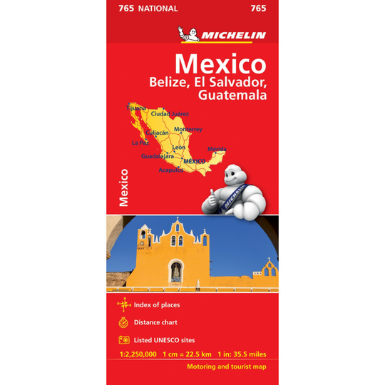 Michelin Meksiko, Belize, El Salvador ja Guatemala kartta