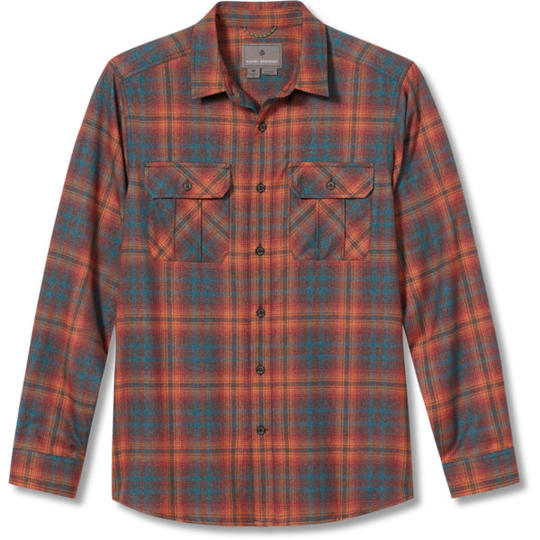 Royal Robbins Lost Coast Flannel Plaid L/s - Java Rockport Pld - Miehet - L - Partioaitta