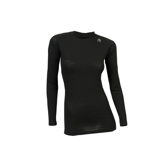 Aclima LightWool Shirt Crew Neck Women, musta