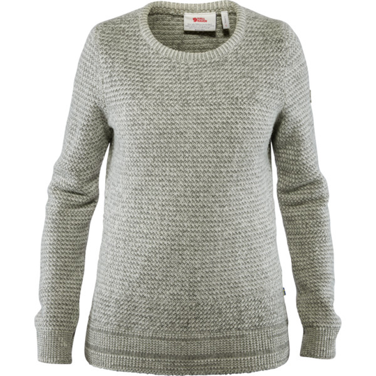 Fjällräven Övik Structure Sweater W - Egg Shell-grey - Naiset - L - Partioaitta